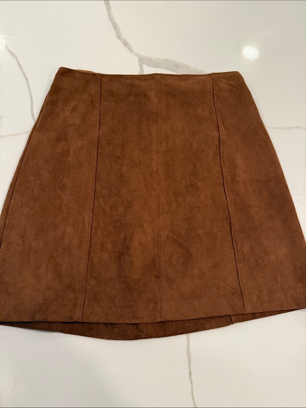 Abercrombie Women's Brown Faux Suede A-Line Skirt